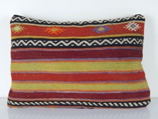 Designer Embroidered Kilim Pillow Ethnic Outdoor Decor Pillow Sham 20'' X 14''