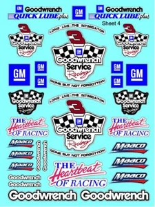 CLEAR VINYL Sticker Sheet -R/C Sponsor Decal 1/24-1/16 Scale DIE CUT - Picture 1 of 12