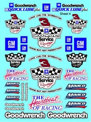 CLEAR VINYL Sticker Sheet -R/C Sponsor Decal 1/24-1/16 Scale DIE CUT - Image 1 of 4