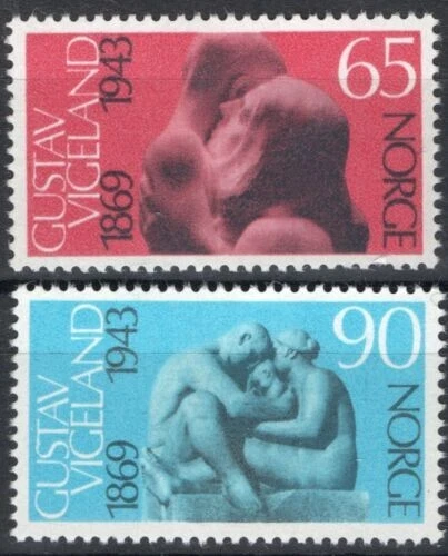 1234 Noruega 1969, NK 632-33, MNH Vigeland, SC #545-46, MI 594-95. Foto 1 de 1