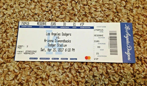 TICKET ONLY ~ Jackie Robinson 2017 Los Angeles Dodgers Statue Figure TICKET SGA Cover