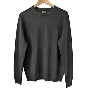 J. Crew Cashmere Crew Neck Sweater Mens Size M Black NWT $138 BE895 - Picture 1 of 7