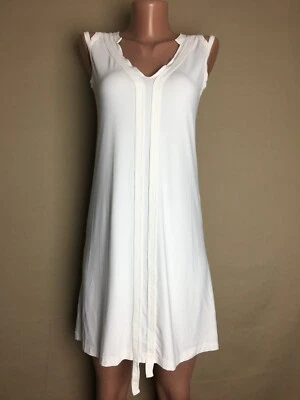 Vestido midi de diseñador blanco Marithe Francois Girbaud EU36 US5 Foto 1 de 4