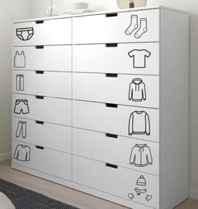 Vinyl Labels Stickers For Children Kids Drawers Furniture Organise Clothes - Picture 1 of 4