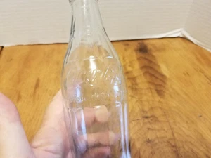 Old Coca-Cola Coke EMBOSSED Clear No deposit Pop Soda bottle - Picture 1 of 6
