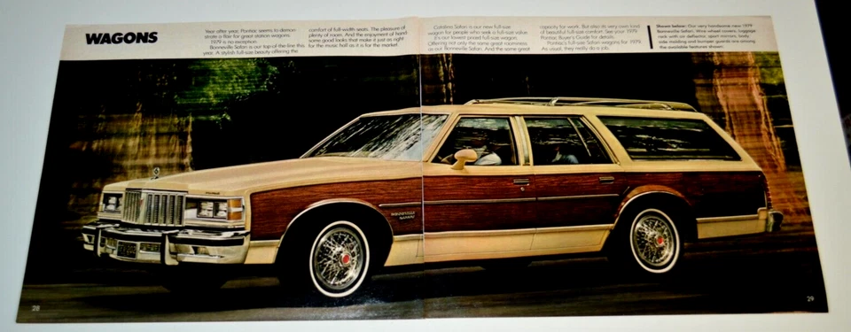 Pontiac Bonneville 1979 Safari Wagon anuncio original concesionario anuncio impreso 79 Foto 1 de 1