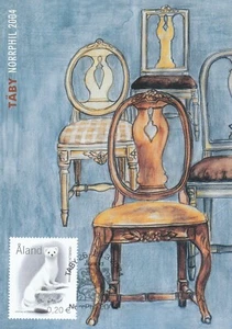 Aland Finnland 2004 Maxikarte - Internationale Briefmarkenmesse in Täby, Schweden - Bild 1 von 2
