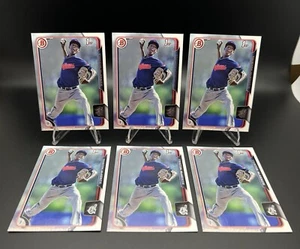Lot (6) 2015 Bowman Draft Triston McKenzie 1st RC Cleveland Indians Guardians - Picture 1 of 2