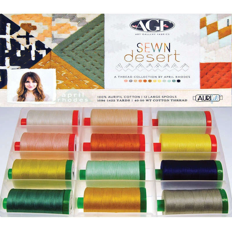 AURIFIL Sewn Desert 50wt Cotton Threads 12 Pack AP5040SD12 April Rhodes - Image 1 of 1