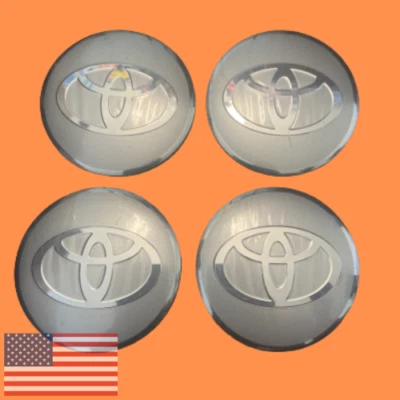 4pcs 65mm Toyota Car Wheel Center Hub Cap Badge Emblem Sticker Silver - image 1 of 2