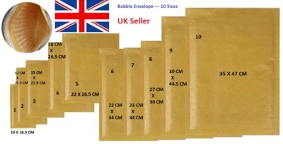 ALL SIZES Golden Bubble Padded Mailers GOLD Envelopes Bags secure safe packaging