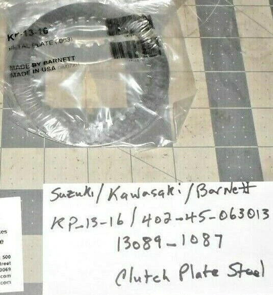 KAWASAKI KX65 13089-1087 BARNETT KP-13-16 PLACA EMBRAGUE 1 CANTIDAD ENVÍO GRATUITO Foto 1 de 1