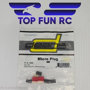 Deans 1242 Micro Plug 4R Red Polarized Connector - Picture 1 of 1