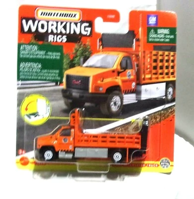 KKar Matchbox - 2021 RWR - GMC 3500 Attenuator Truck - Orange  - Image 1 of 3