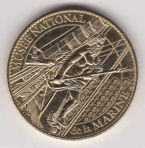  A  2010 TOKEN MEDAILLE  A-B -- 75 016 N°2 MUSEE NATIONAL DE LA MARINE PROUE - Imagen 1 de 2