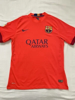 Camiseta de fútbol visitante grande 2014 Luis Suárez #9 auténtica Nike FC Barcelona Foto 1 de 4
