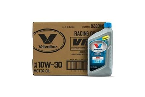 Valvoline VR1 Racing 10W-30 Motor Oil Conventional Engines Protection 1QT 6 Pc - Picture 1 of 6