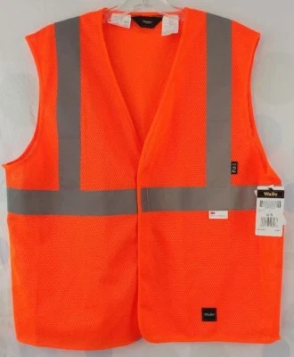 Walls Orange Medium Mesh 3M Reflective Work Construction Safety Class 2 Vest - Image 1 of 4