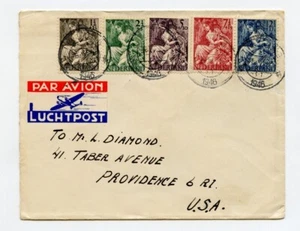 PAESI BASSI 1946 Copertina posta aerea per USA - Foto 1 di 2