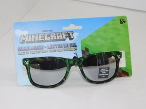 Minecraft Kids Sun Glasses Green Black Ages 3+ Gift Stocking Stuffer Youth - Picture 1 of 5