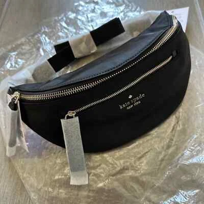 Kate Spade New York Chelsea 尼龙皮带包 Fanny Pack 黑色全新快速发货 — 第 1/3 张图片