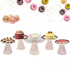 Wedding Party Elegant Decoration Cake Plate Stand Dessert Display Holder 5-Piece - Picture 1 of 7