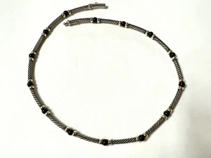Rare David Yurman 14k/925 Choker w/Black Onyx - Picture 1 of 9