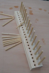 Peg Loom Small 450mm 2-row 22 and 14 pegs. For weaving wool, fleece, rags etc. - Picture 1 of 6