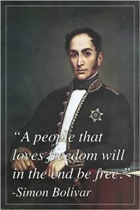 Spanischer militärpolitischer Führer Simon Bolivar inspirierend ZITAT POSTER 20x30 - Bild 1 von 1