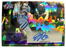 2022 Pro Set Metal Action Ink Purple Crystals #JD2 Josh Downs Autograph RC #6/20
