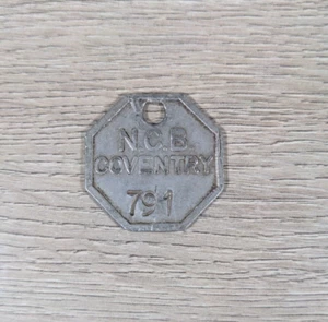 NCB Coventry Miners Pit Check Token - Picture 1 of 4
