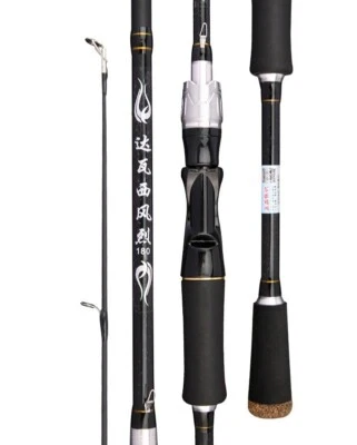 Caña de pescar de fibra de carbono de 1,65 M/1,8 M caña de pescar giratoria 2 secciones Foto 1 de 4