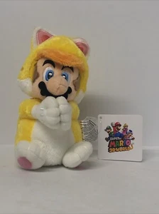 Katze Mario mit Magneten klein Plüschtier 6 Zoll Spielzeug Super Mario 3D World Nintendo Neu Etikett - Bild 1 von 13