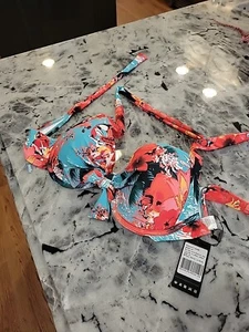 RELLECIGA Women's Push Up Bikini Top Twist Front Underwire XL NWT Retail 129.99 - Picture 1 of 10