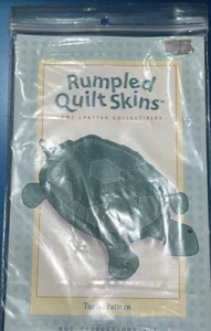 Rumpled Quilt Skins Schildkröte Handwerk Muster 14" Flachs Komfort Kissen - Bild 1 von 2