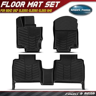3x Alfombrillas delanteras y traseras negras para Mercedes-Benz V167 GLE350 GLE580 GLE63 AMG Foto 1 de 4