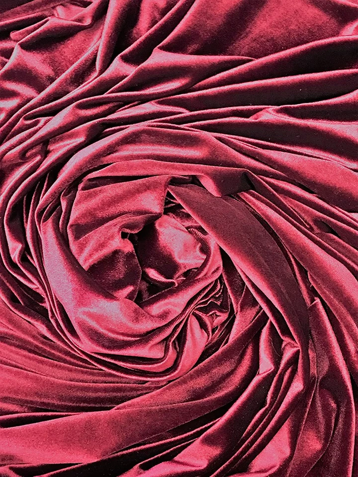 60” Wide Stretch Velvet Fabric – Perfect for Dresses, Costumes & Décor - Image 1 of 1