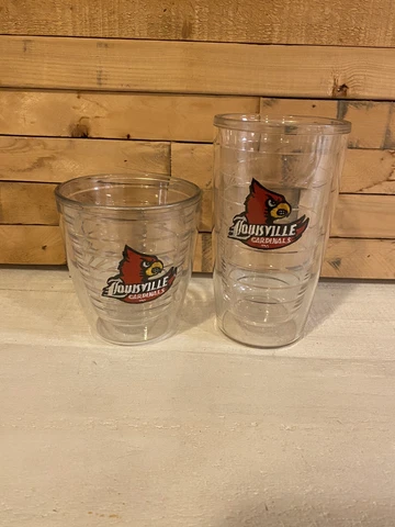 Louisville Cardinals Tervis Set of 12oz AND 16 oz Tervis Tumbler Great Shape Cover