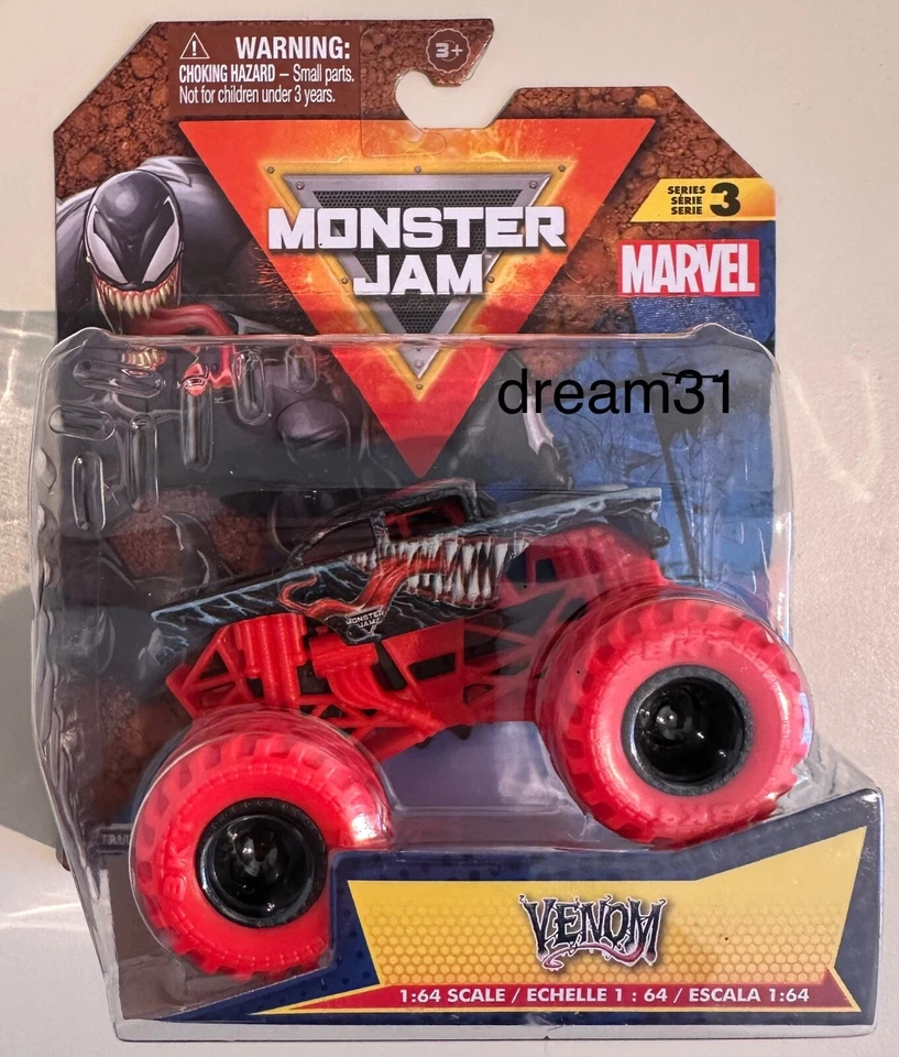 NIB Monster Jam Marvel 1:64 Scale Truck - Venom Diecast Vehicle Toy - Image 1 of 1