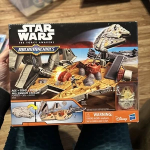 Hasbro Micro Machines Star Wars The Force Awakens Millennium Falcon Playset BoxC - Picture 1 of 11