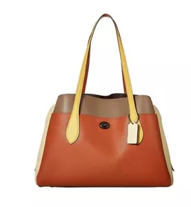 Borsa da trasporto Coach donna Lora colorblock zenzero multi nuova - Foto 1 di 8