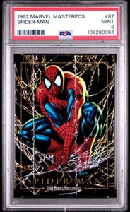1992 Marvel Masterpieces #87 Spider-Man PSA 9 MINT - Freshly Graded! - Picture 1 of 2