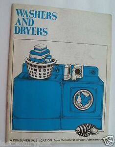 Booklet For Washers And Dryers 1972 General Sevices Administration