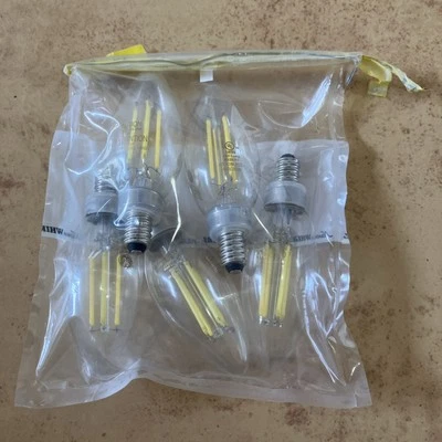 5 Pack GE DAYLIGHT 5000k LED B10C Candelabra Base Bulbs, Decorative Candle - Image 1 of 4