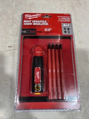 Milwaukee 48-22-2216 4-in-1 1000V Insulated Slim Tip Multi-Bit Screwdriver - Image 1 of 2