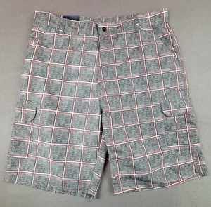 Blue Gear Men's Size 44 Gray Plaid Cargo Shorts - Picture 1 of 12