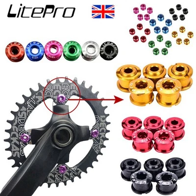 4/5PCS Single/Double/Triple Chainwheel Screws MTB Bike AluminumChainring Bolts - Image 1 of 4