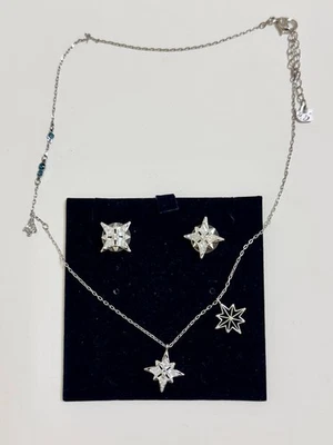 Conjunto de Pendientes y Collar Swarovski Cristal Elegante Moda Accesorios D923 Foto 1 de 4