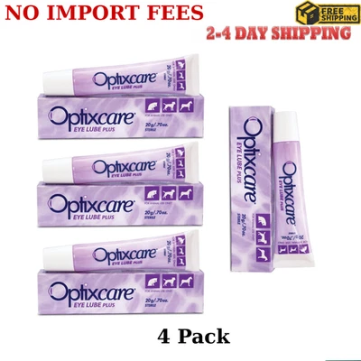 4 Pack Optixcare Eye Lube Plus + Hyaluron 20 Gram