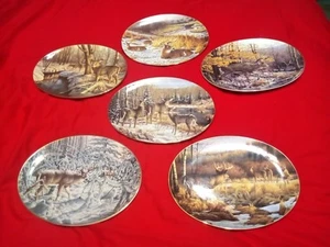 1-6 Bradford Exchange Greg Alexander Deer Stag Woodland Tranquility Plate set - Picture 1 of 22